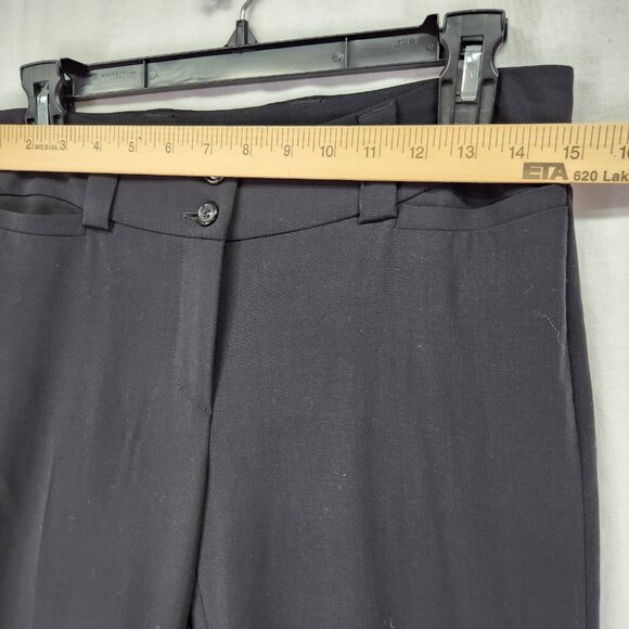 Piazza Sempione Pants Womens 40 Chelsea Black Wool Blend Made Italy Straight Leg - Picture 5 of 13
